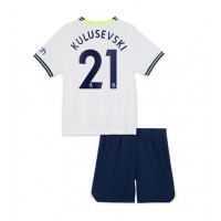 Fotbalové Dres Tottenham Hotspur Dejan Kulusevski #21 Dětské Domácí 2022-23 Krátký Rukáv (+ trenýrky)